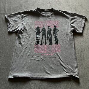 Black Pink Kpop Band T Shirt Unisex Large Gray Concert Korean Pop Music Concert